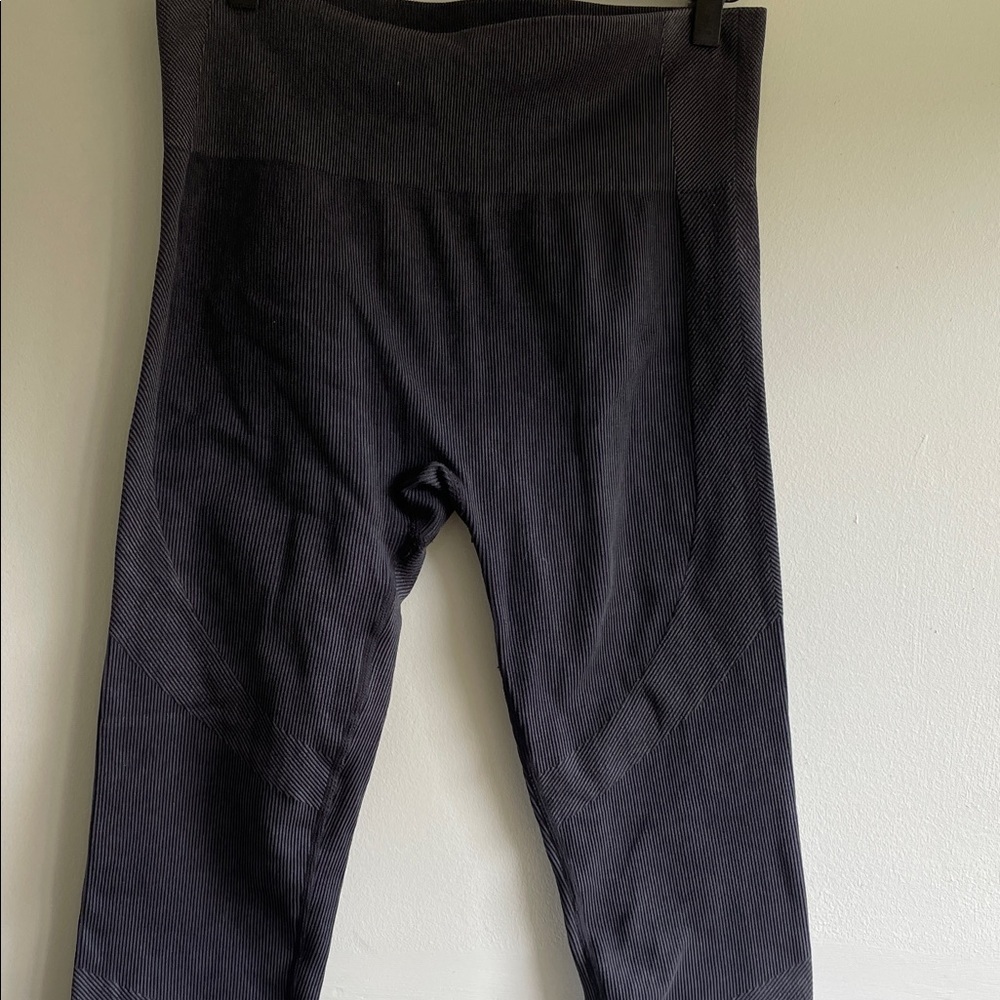JoyLab Charcoal Ribbed Leggings Size Large - Picture 7 of 10